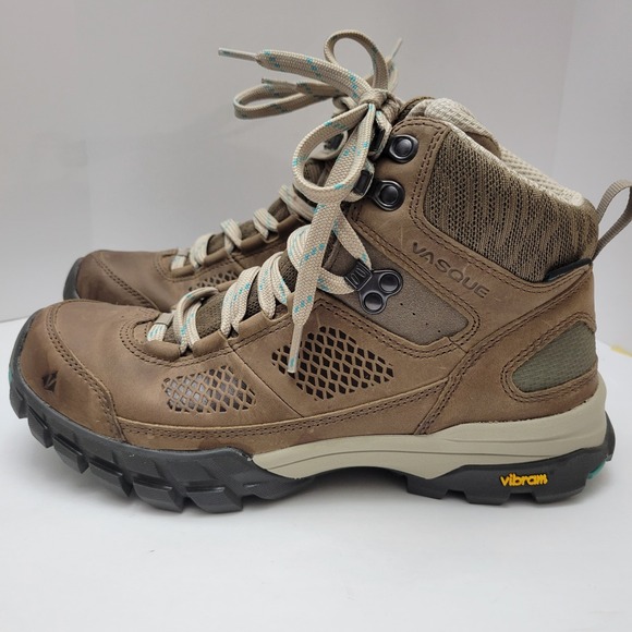Vasque Talus‎ Hiking Boots Women's Size 9M Brown Mid UltraDry Vibram Soles 7387M - Picture 1 of 12
